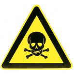 Hinweisschild dreieckig - GIFTIGE STOFFE  - 308808 - Schenkellänge 22cm - Kunststoffschild