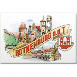Küchenmagnet - Rothenburg ob der Tauber - Gr. ca. 8 x 5,5 cm - 38789 - Magnet Kühlschrankmagnet