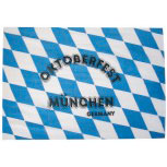 Deko-Fahne - Oktoberfest München - Gr. ca. 150x90cm - 07997 - Weiß-blaue Rauten-Flagge