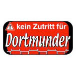 Hinweisschild -  Kein Zutritt für Dortmunder - 308145 - 14,6cm x 7,5cm