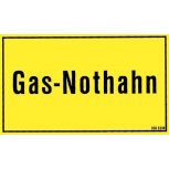 Hinweisschild - GAS-NOTHAHN - Gr. ca. 25 x 15 cm - 308398