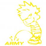 Pinkelmännchen-Applikations- Aufkleber - Army - ca. 15cm - 303629 - gelb