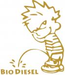 Pinkelmännchen-Applikations- Aufkleber - Bio- Diesel - ca. 15cm - 303647 gold