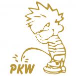 Pinkelmännchen-Applikations- Aufkleber - PKW - ca. 15cm - 303650 gold