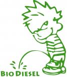 Pinkelmännchen-Applikations- Aufkleber - Bio- Diesel - ca. 15cm - 303647 grün