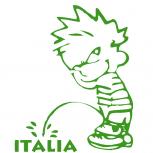 Pinkelmännchen-Applikations- Aufkleber - Italia - ca. 15cm - 303632 grün