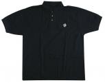 Polo Shirt miz Elder Einstickung - EDELWEISS - schwarz