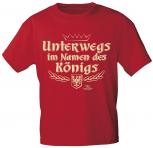 T-Shirt mit Print - Unterwegs im Namen des Königs - 09746 rot - Gr. XXL