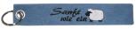 Filz-Schlüsselanhänger mit Stick Sanft wie ein Lamm Gr. ca. 17x3cm 14084 blau
