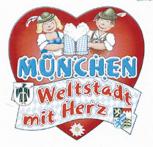 Auto-Aufkleber Stick Applikation Emblem Aufkleber "MÜNCHEN Weltstadt mit Herz" NEU Gr. ca. 6 x 7cm (301518) Wappen Landeszeichen Flagge