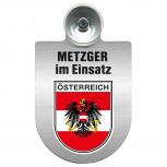 Einsatzschild Windschutzscheibe incl. Saugnapf - Metzger im Einsatz - 393825 - Region Österreich