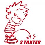 Pinkelmännchen-Applikations- Aufkleber - 2Takter - ca. 15cm - 303621 - rot