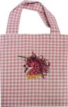 Kinder-Baumwolltasche mit Stickmotiv - Einhorn pink - 12357 - Tasche Kindergartentasche