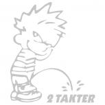 Pinkelmännchen-Applikations- Aufkleber - 2Takter - ca. 15cm - 303621 - silber