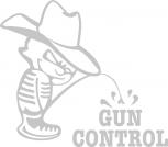 Pinkelmännchen-Applikations- Aufkleber - Gun Control - ca. 15cm - 303659 - silber