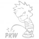 Pinkelmännchen-Applikations- Aufkleber - PKW - ca. 15cm - 303650 silber