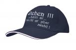 Baseballcap mit Einstickung - Stehen.. kann er.. macht er aber nicht - 69727 dunkelblau