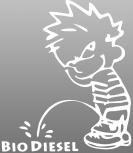 Pinkelmännchen-Applikations- Aufkleber - Bio- Diesel - ca. 15cm - 303647 weiß