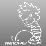 Pinkelmännchen-Applikations - Weichei - ca. 15cm - 303618 - weiß